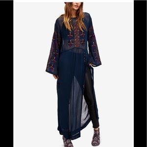 Free people Embroidered maxi dress