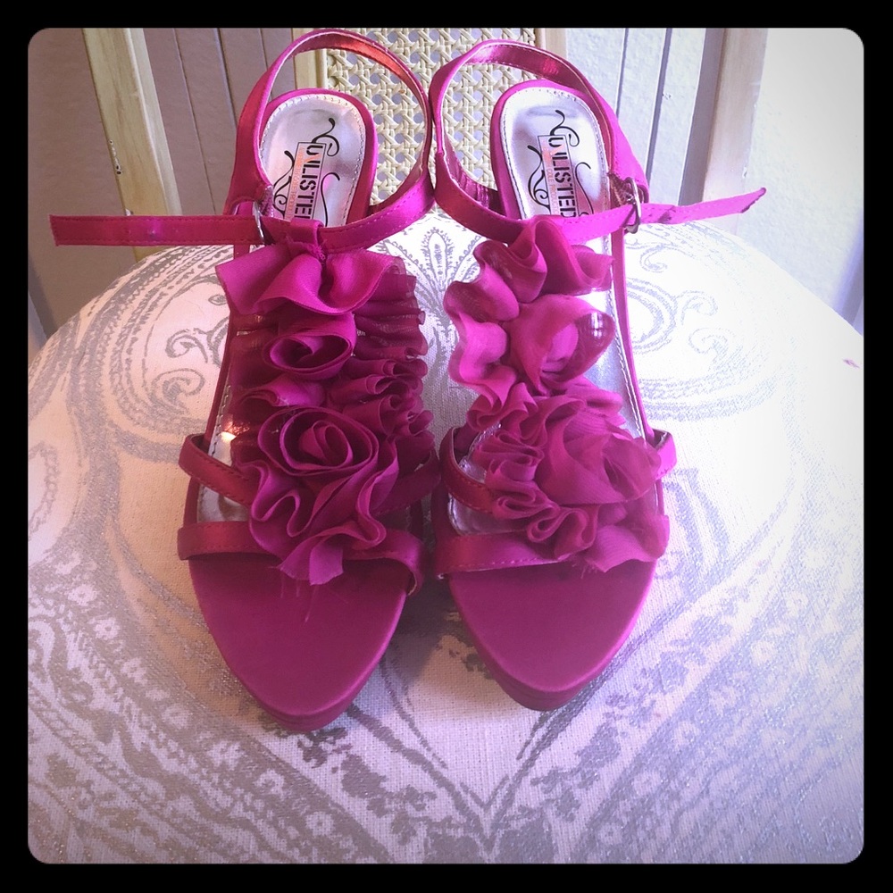Magenta wedding heel