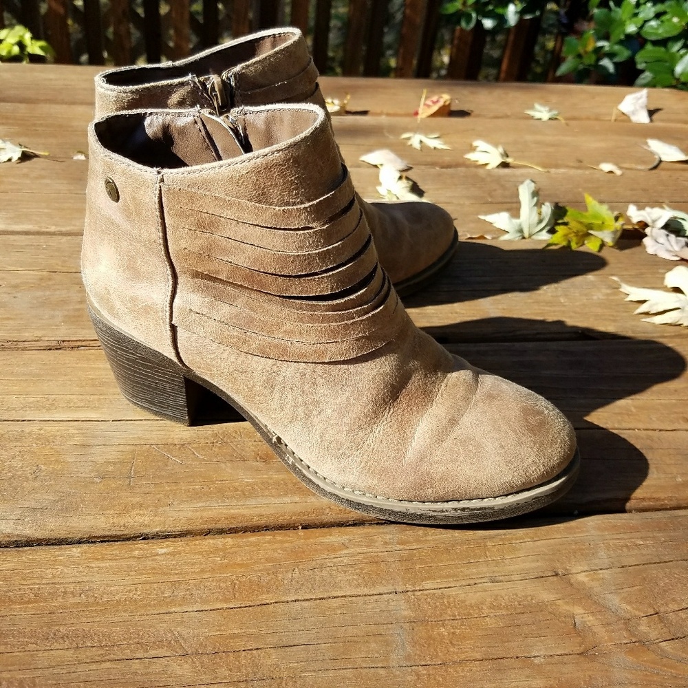 Tan booties