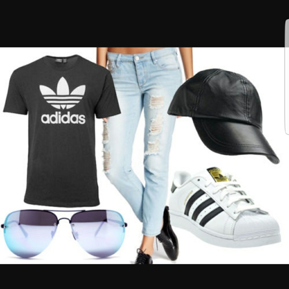 Women Adidas PU leather baseball cap