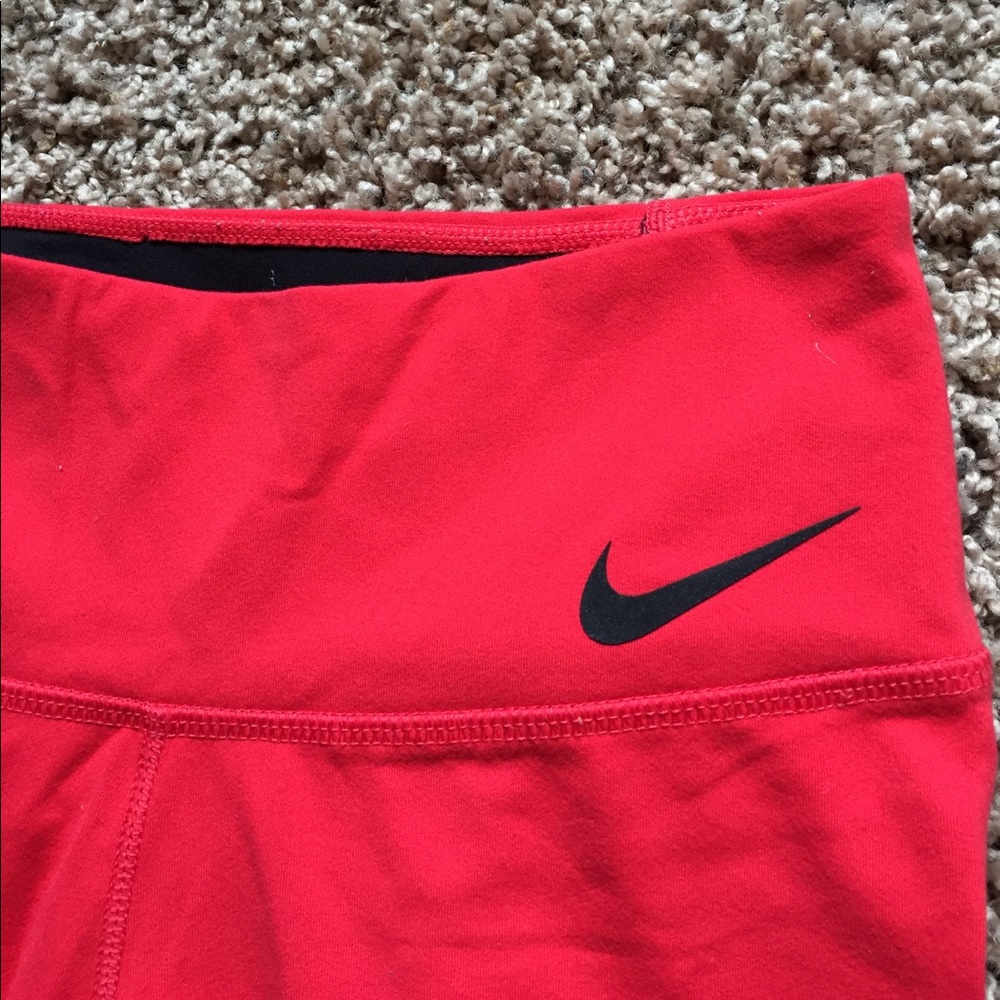 Red Nike Athletic Leggings