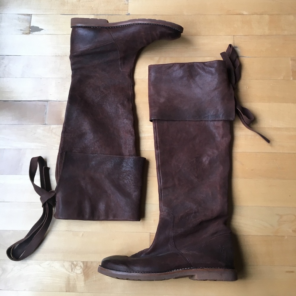Frye Leather Over-The-Knee Celia Boots