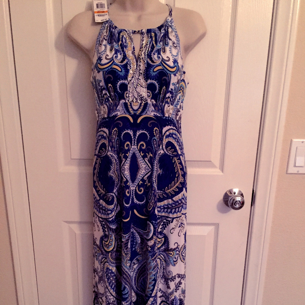 NWT Sequin/Print Maxi *Petite*
