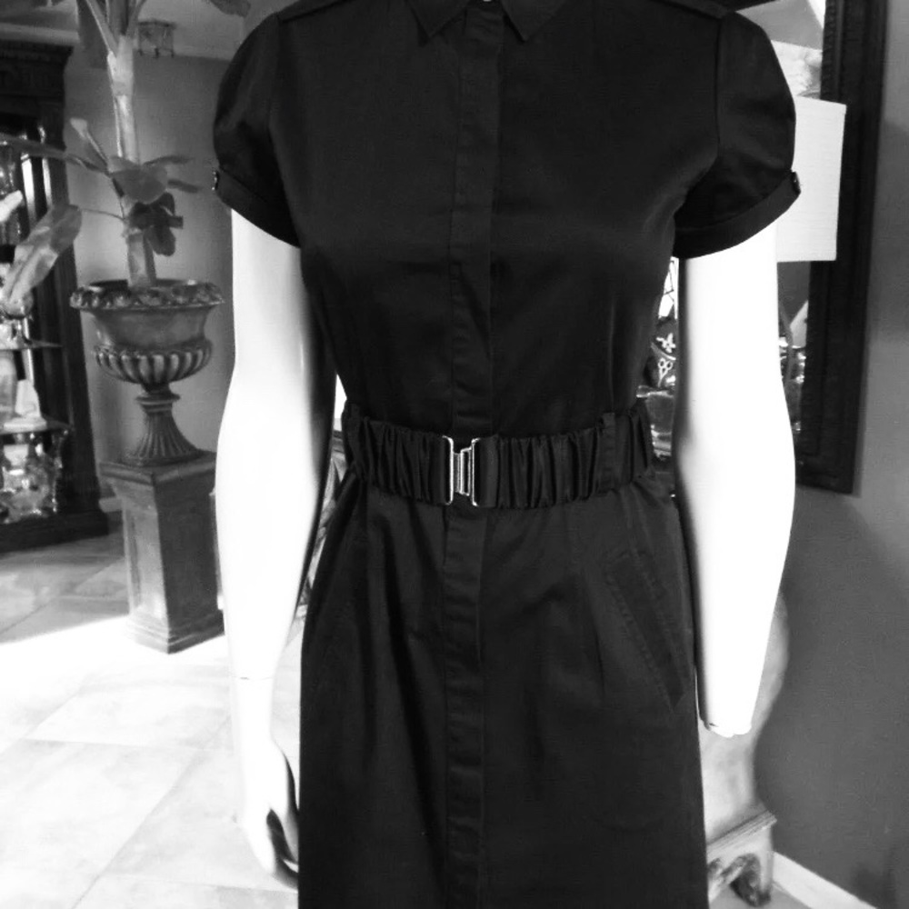 Calvin Klein Black Button Up Dress