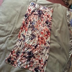Floral maxi skirt