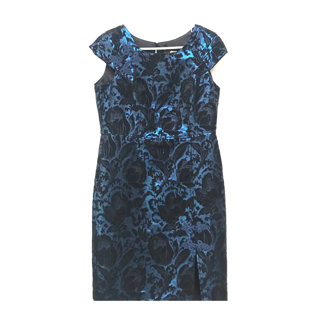 Eva Franco/Anthropologie Blue/Black Sheath Dress