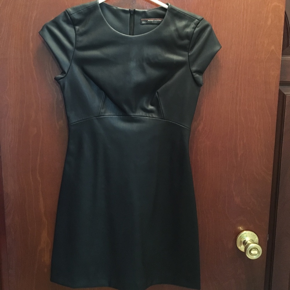 Black leather Zara dress