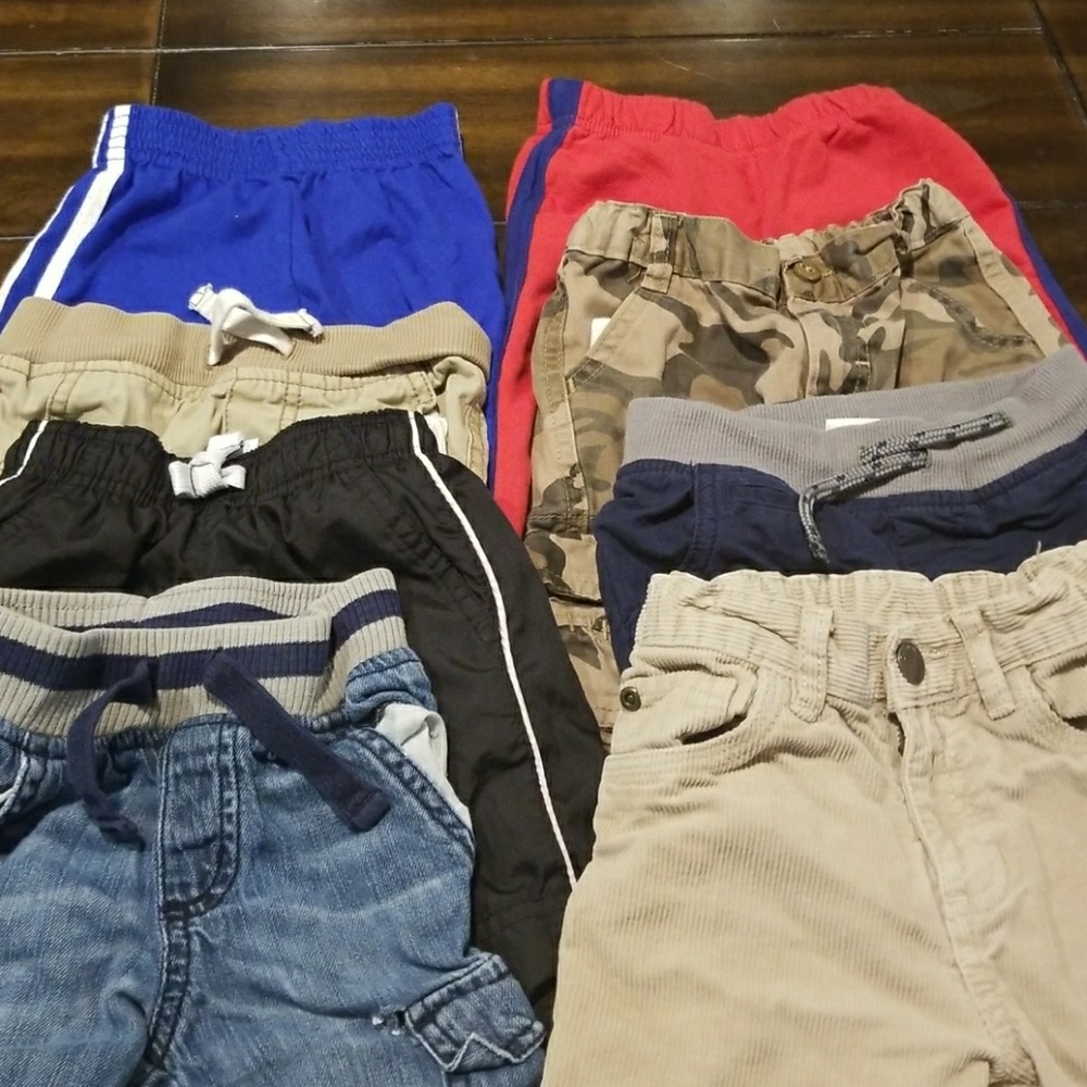Lot of 8 pairs of pants size 18mths -2T