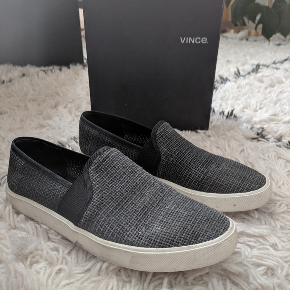 Vince Shoes - Vince Preston slip-ons in black 37.5