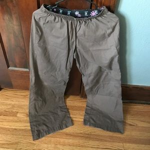 Brown petite small scrub bottoms