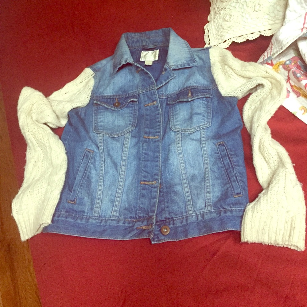 ✨LAST CALL JEAN JACKET/CABLE KNIT SLEEVES