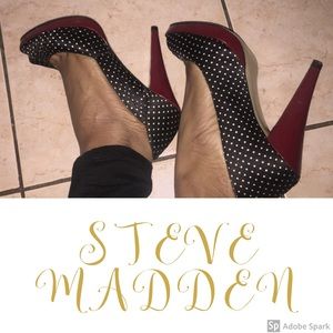 Steve Madden Polka Dot Peep Toe Pumps