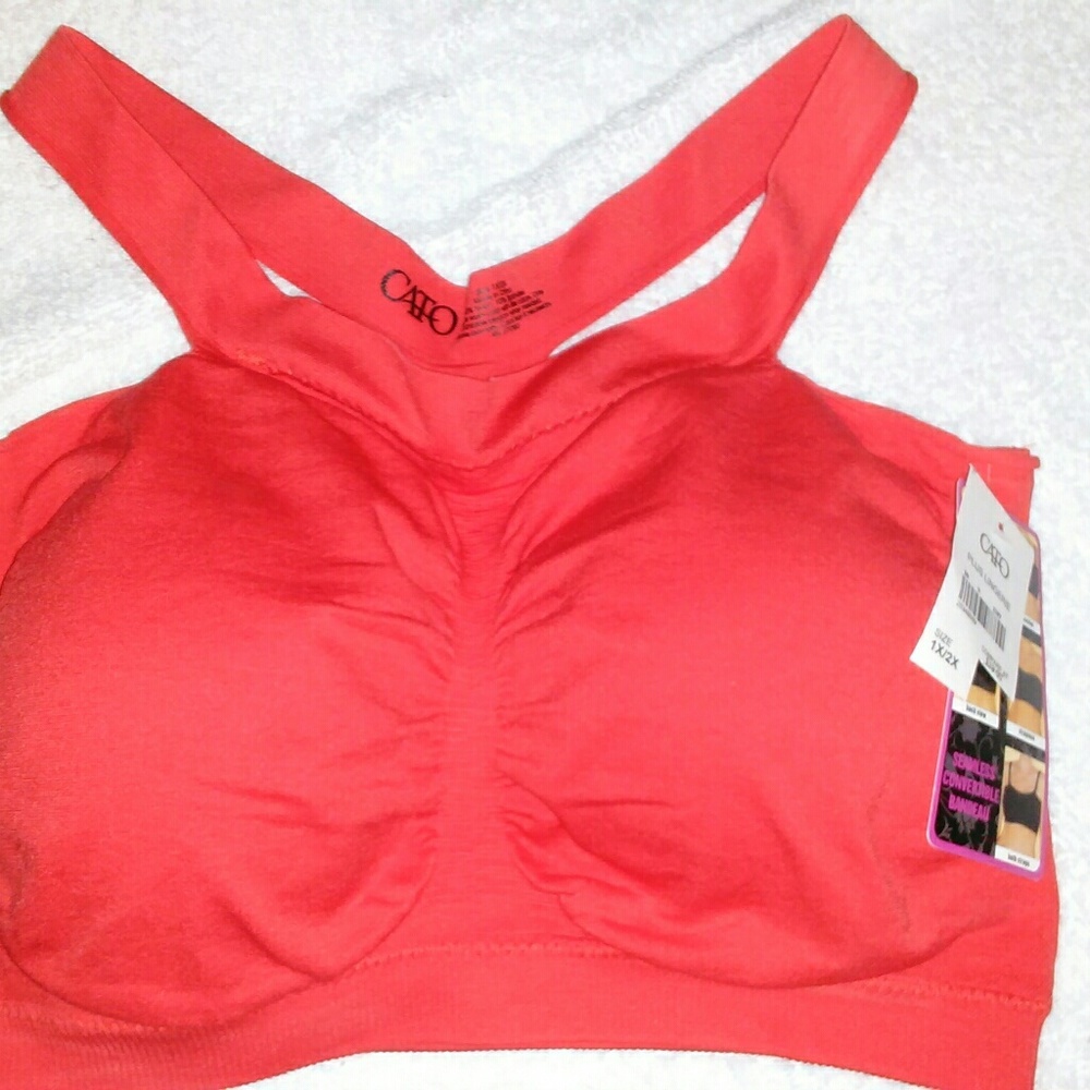 Nwt Cato Red Convertible Bandeau Bra 1x/2x