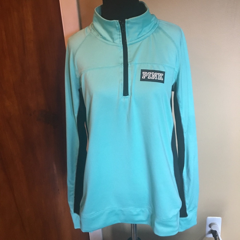 Pink ultimate half zip hoodie