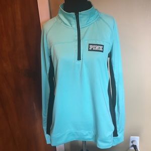 Pink ultimate half zip hoodie