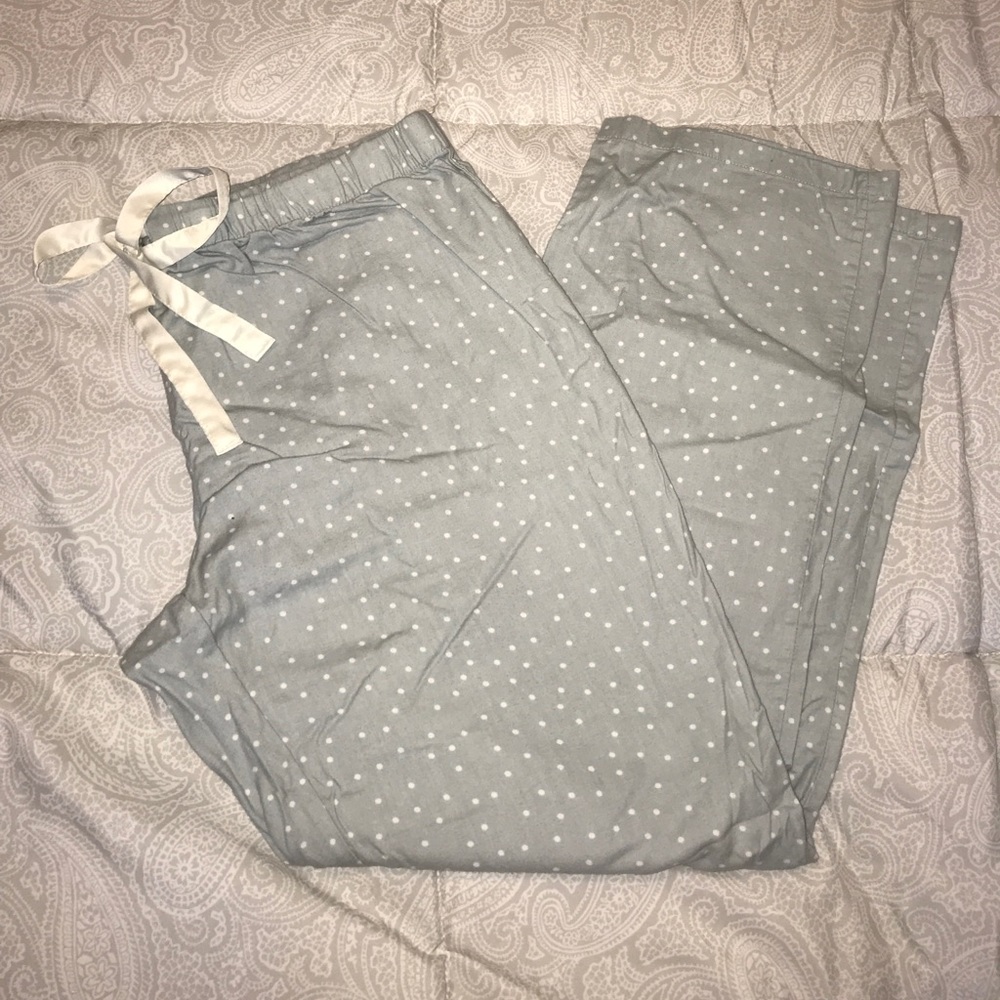 Gray polka dot pj bottoms!