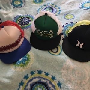 RVCA & Hurley hat bundle