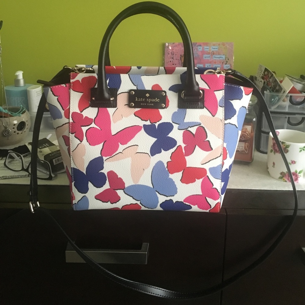 NWT Kate Spade butterfly print purse