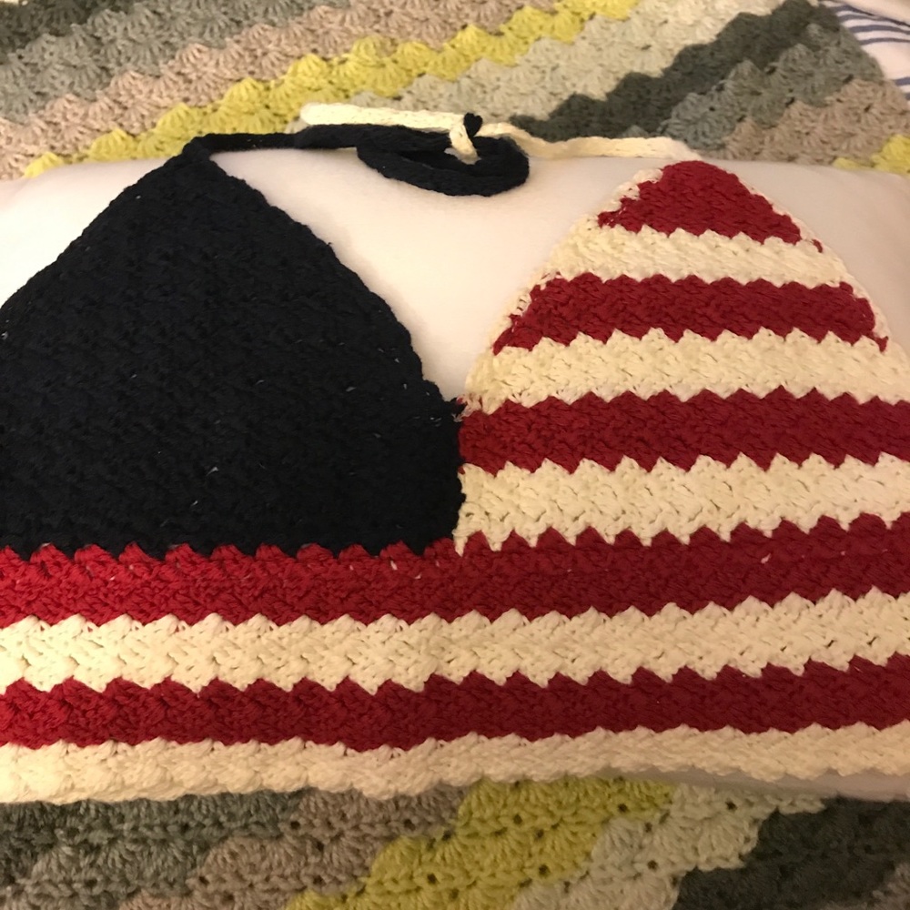 American flag halter top