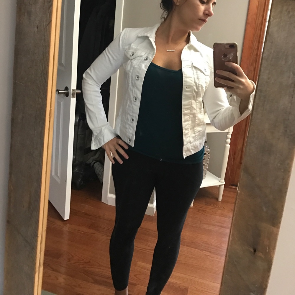 Calvin Klein white jean jacket