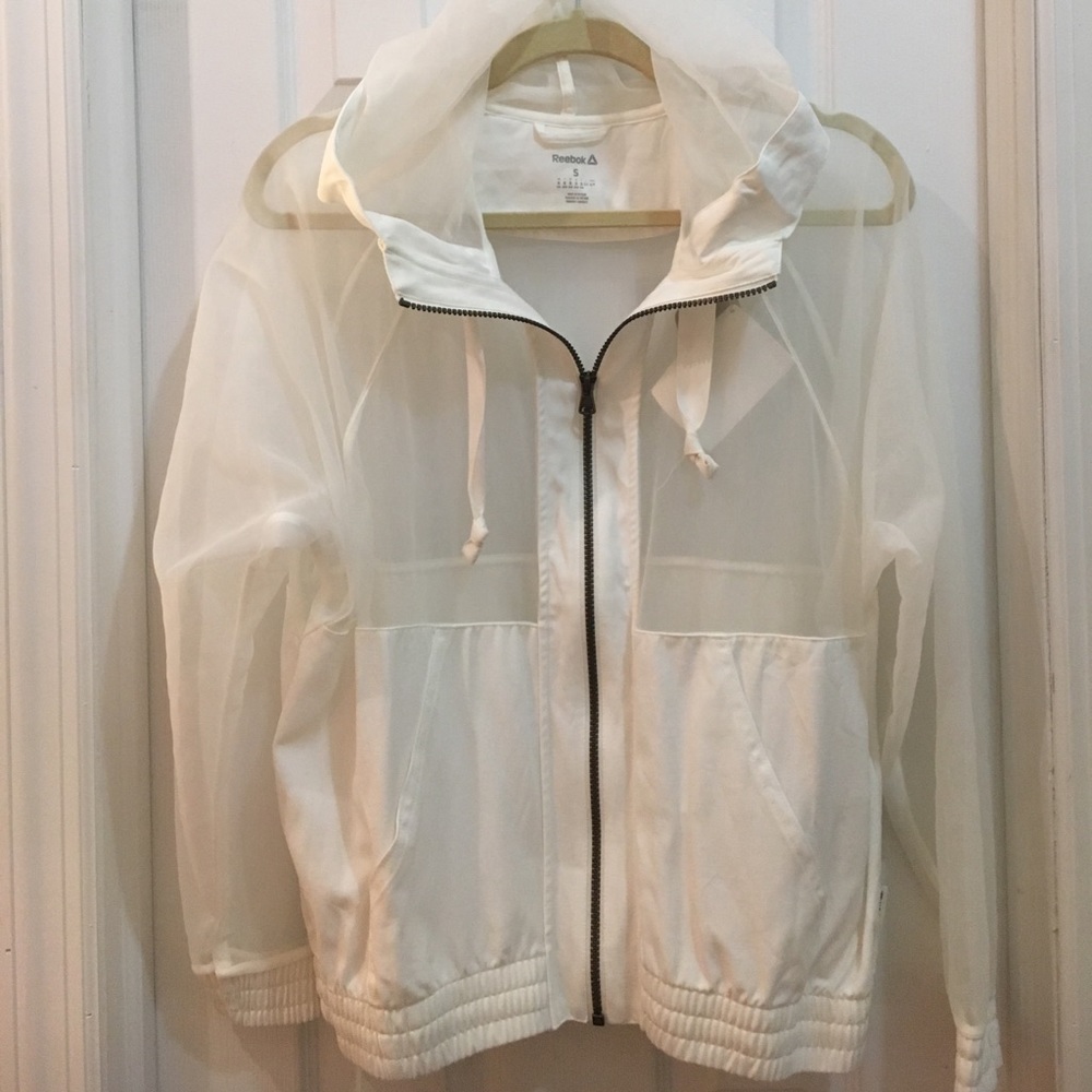 White Athleisure studio jacket