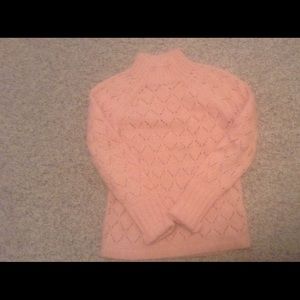 Ann Taylor LOFT Light pink pattern wool sweater