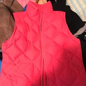Brand new without tags neon pink JCREW vest