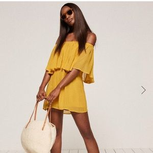 Reformation Charlestown Dress - yellow