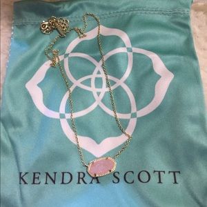 Pink Kendra Scott necklace.