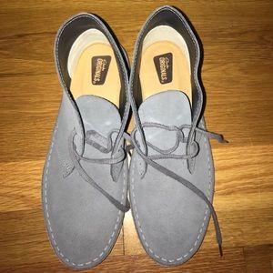 Clarks original grey suede desert boots