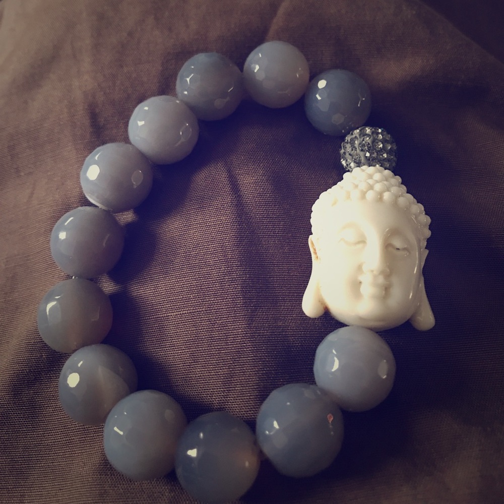 Labradorite and Buddah stretch bracelet