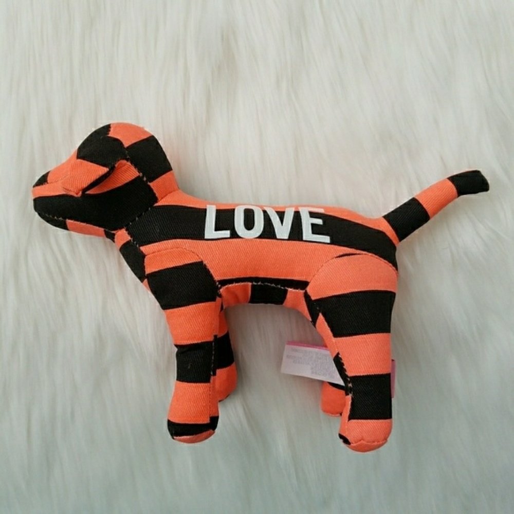 Victorias Secret PINK Mini Dog Orange Black Stripe