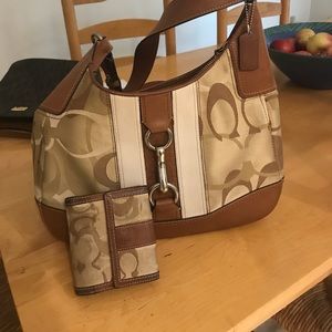 Coach bag with matching wallet and coach cleaner