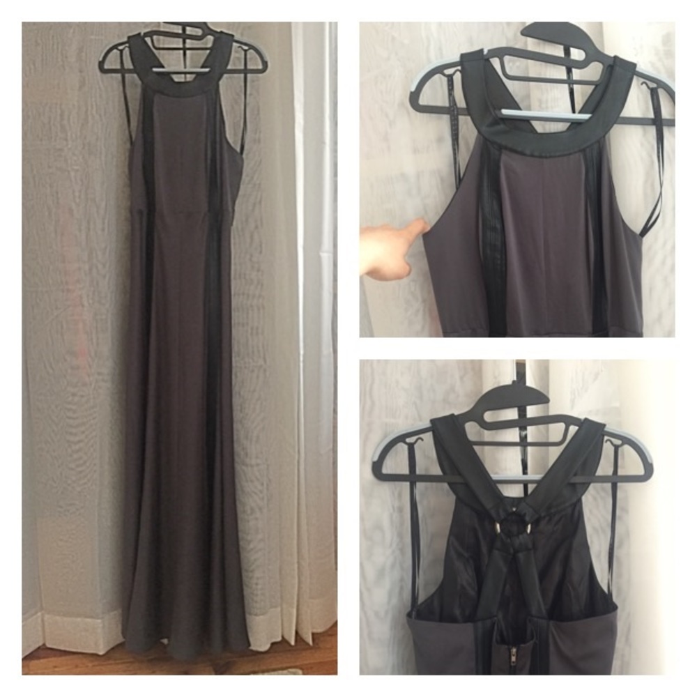 NWOT 012 soft dark grey A-line evening gown