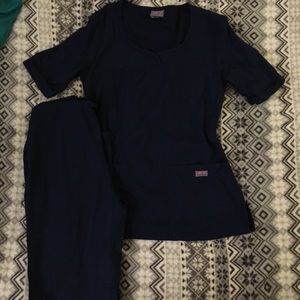 Cherokee Navy blue scrubs- set