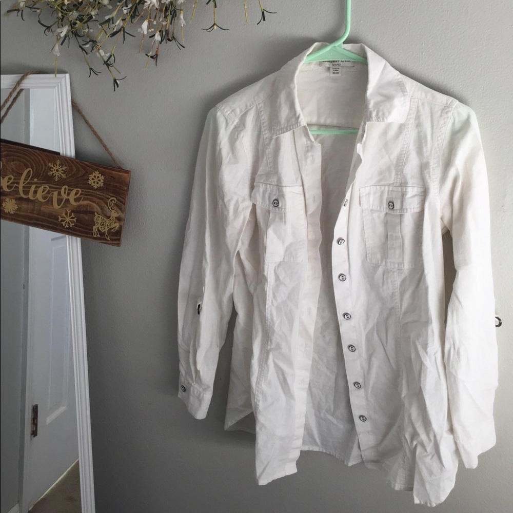 3x$20 Coldwater creek shaped linen long sleeve top