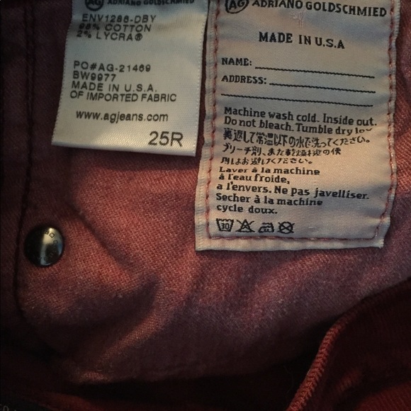 Anthropologie Adriano Goldschmied skinny cords 25r - Picture 5 of 5