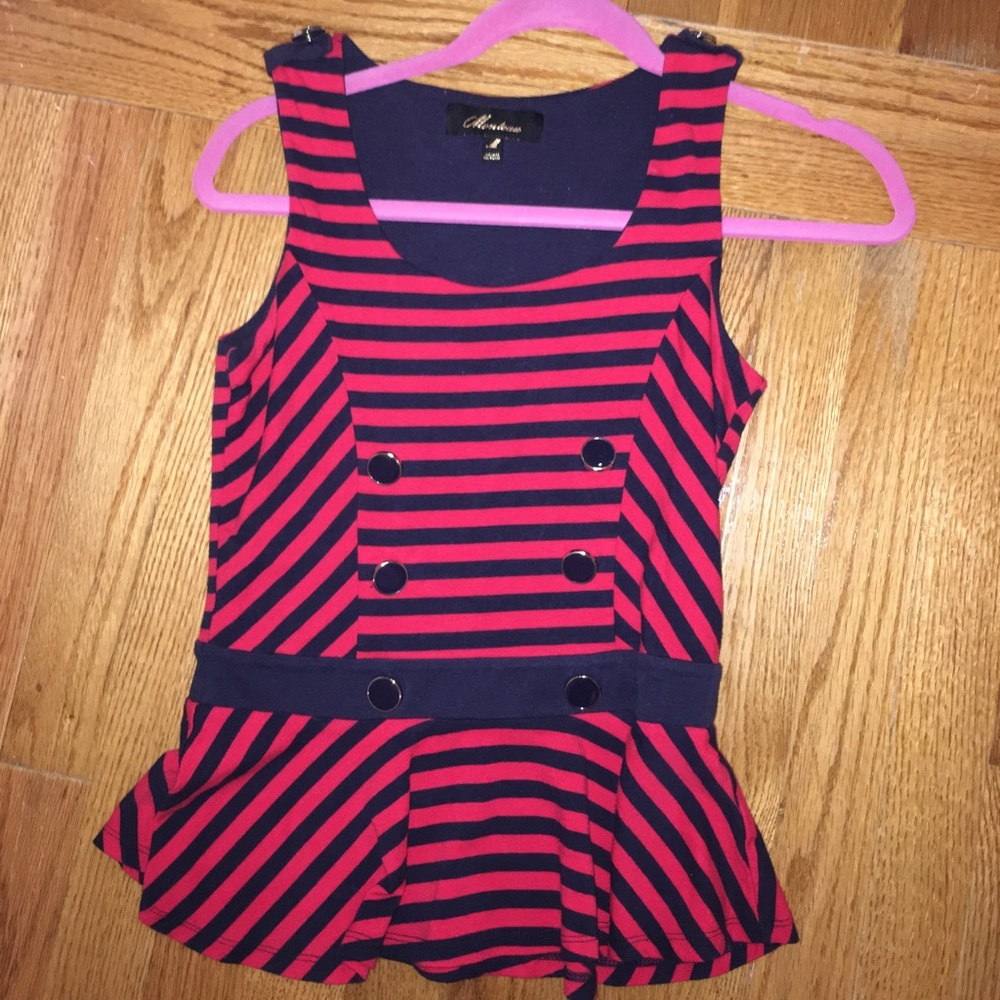 Stripped peplum shirt
