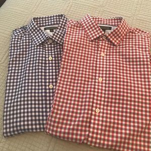 Two men’s Non-Iron dress shirts