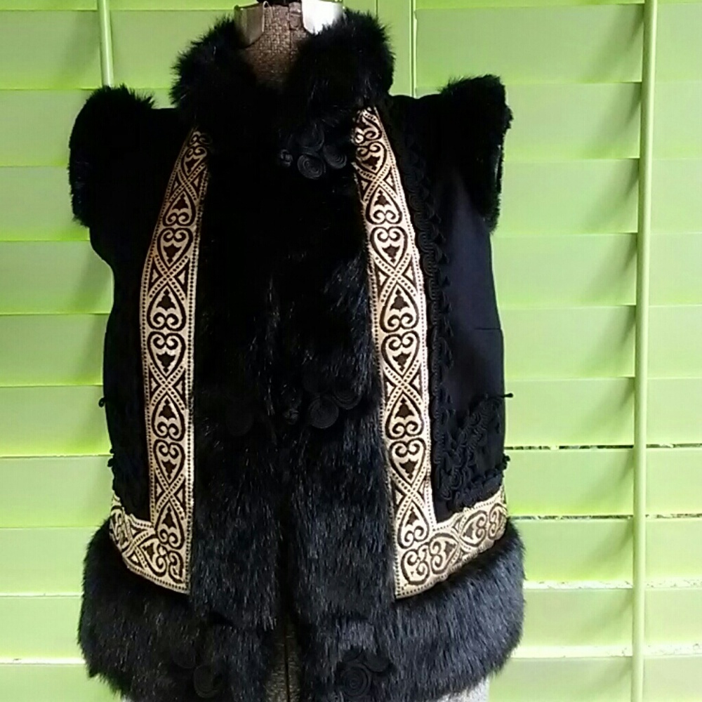 Victor Costa faux fur Vest