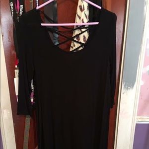 black criss cross dress