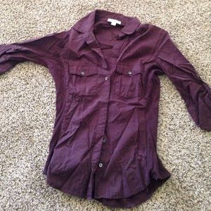 James Perse sz1 3/4 sleeve button down