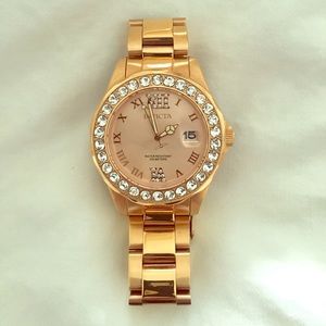 Invicta rose gold watch