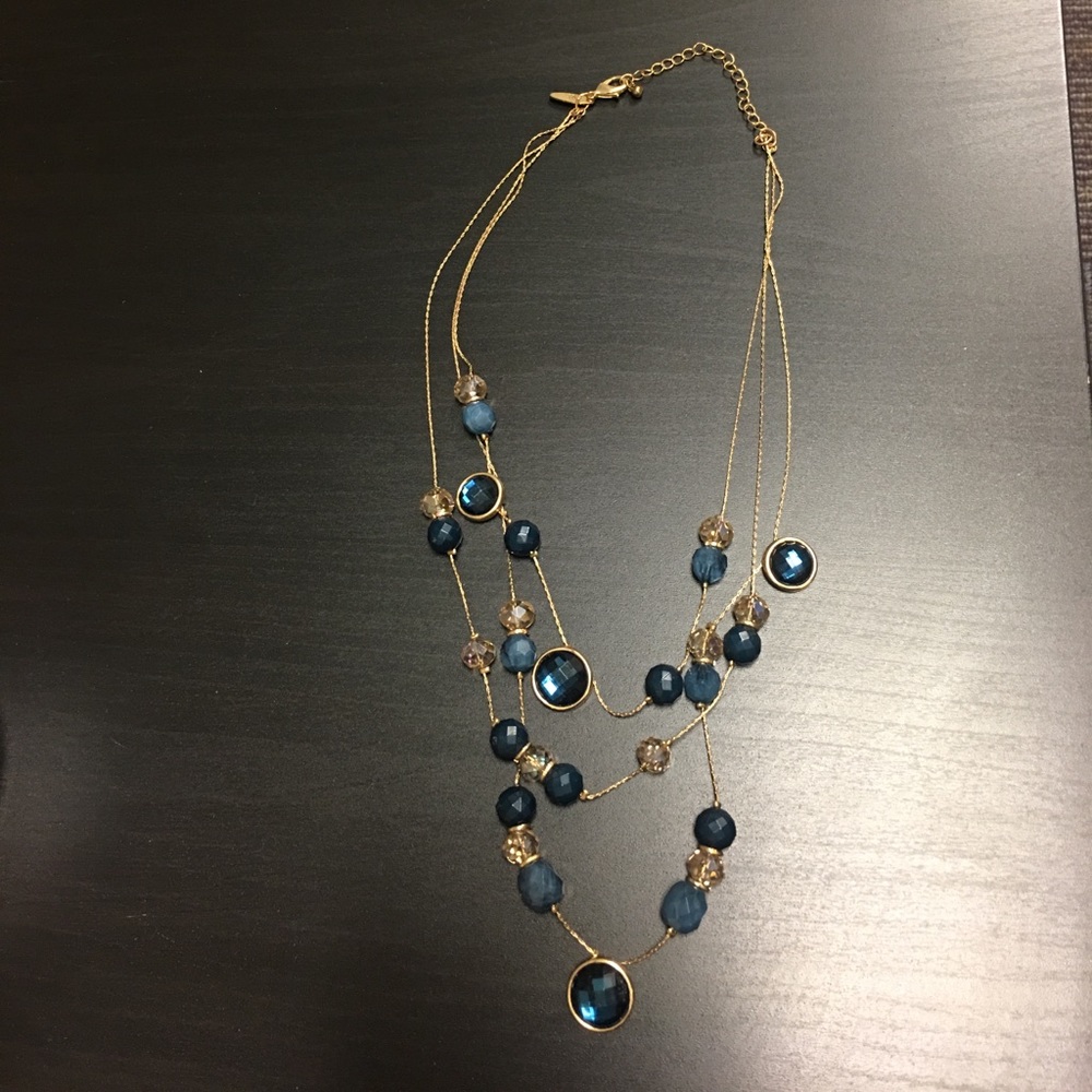 Blue and gold necklace