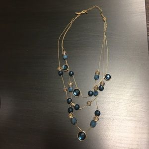 Blue and gold necklace