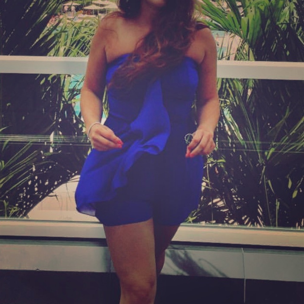 Express indigo blue romper