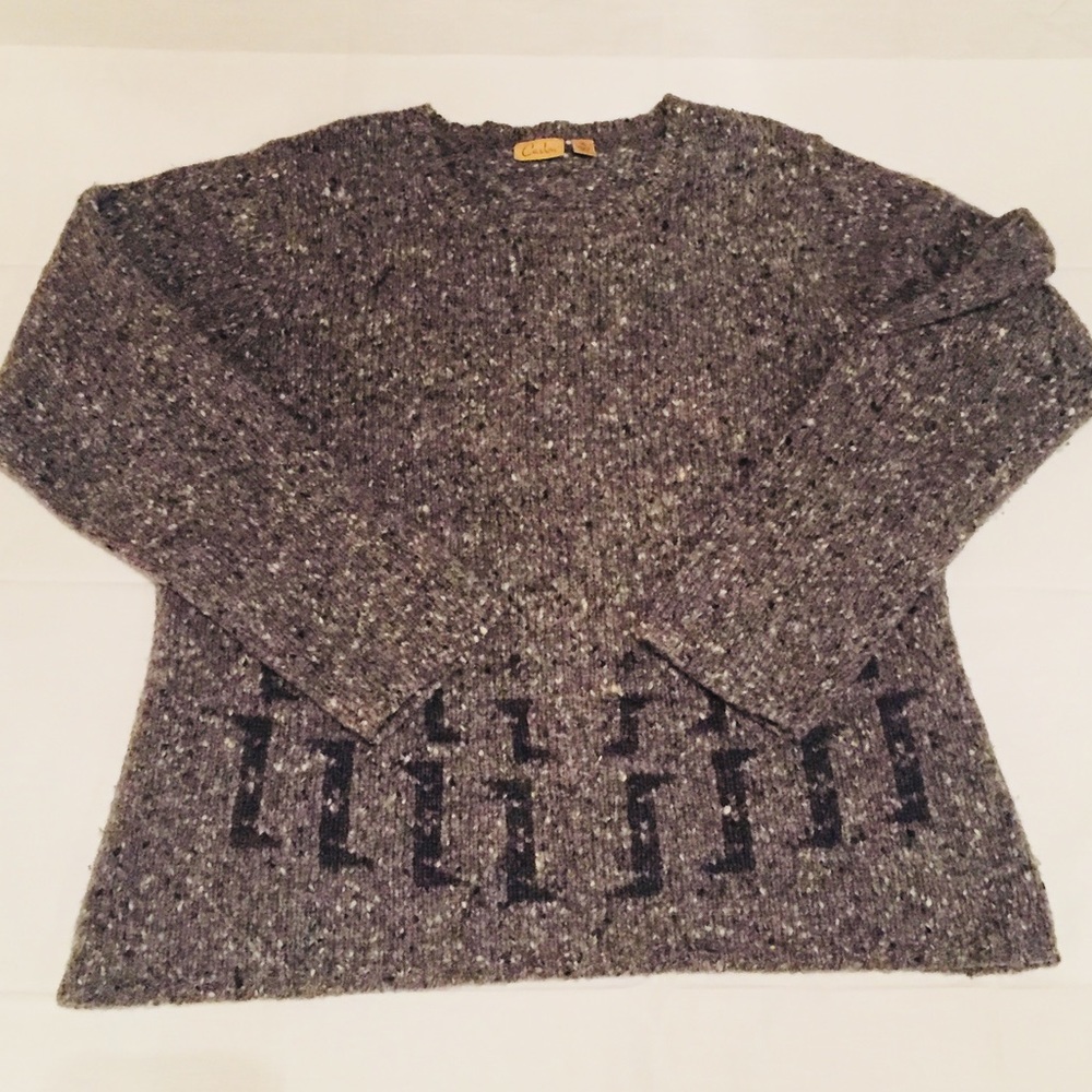 Caslon Lambswool Mohair XL Xtra Large Gray Sweater