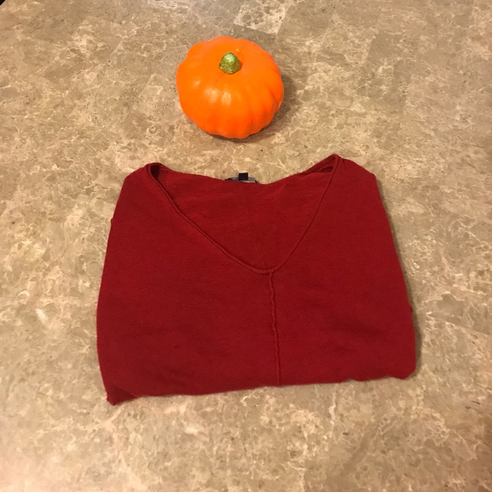 Gap Long Sleeved Thin Red Sweater