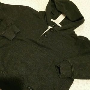 Boys dark gray/black hoodie pull over