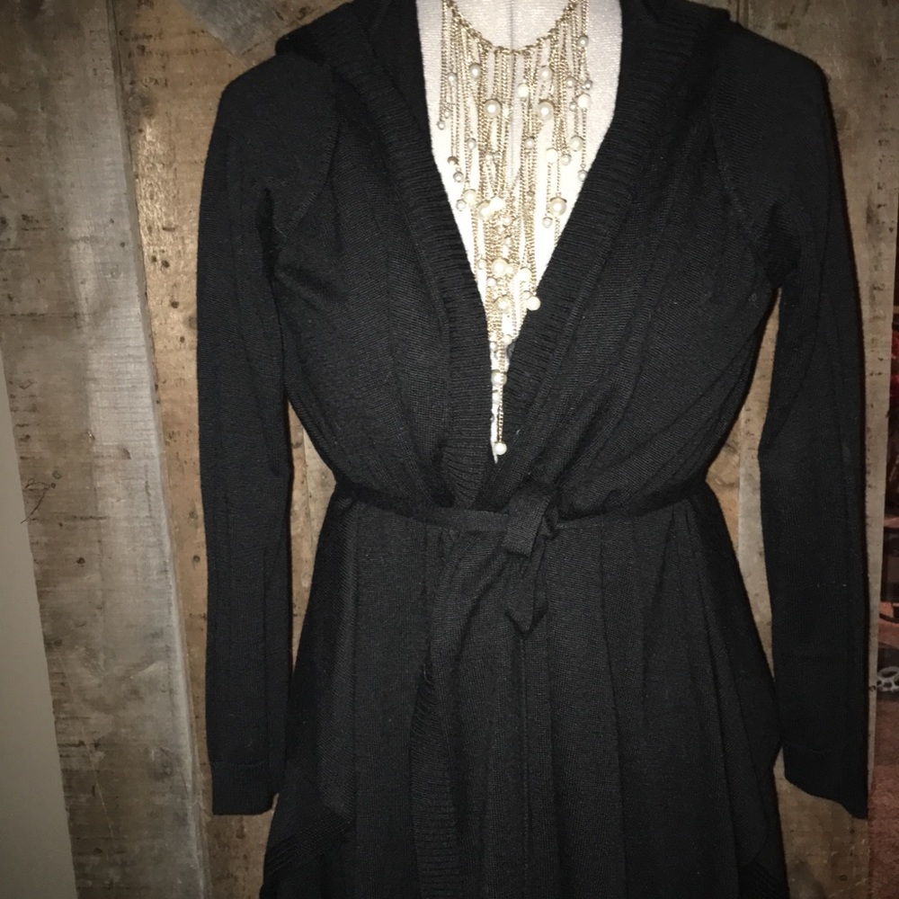 Black wrap sweater